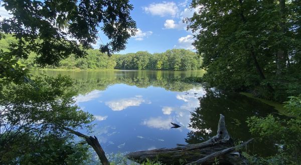 This Quiet Hike Takes You To The Most Crystal Blue Lake In Indiana