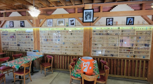Dine Surrounded By A Huge Soda Collection In New Mexico When You Visit The Patio Restaurant