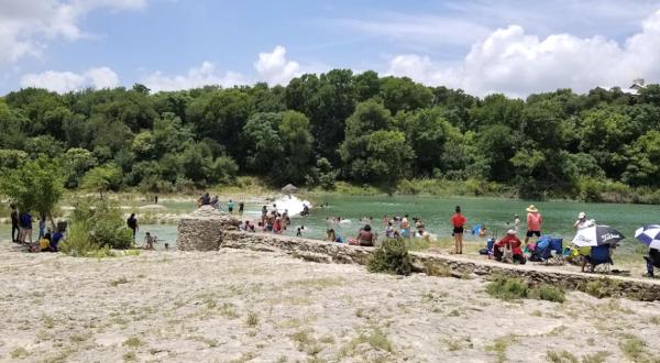 This Little-Known Dam Forms A Swimming Hole With The Most Crystal-Clear Water In Texas