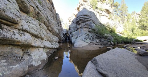 This Easy, 3-Mile Trail Leads To Curt Gowdy Hidden Falls, One Of Wyoming's Most Underrated Waterfalls