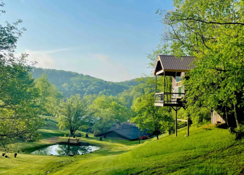Visit The Hang-Over, A Beautiful Winery Treehouse In West Virginia