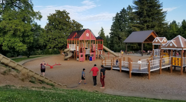 This Barn And Farm-Themed Playground In Oregon Is The Stuff Of Childhood Dreams