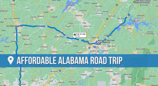 The Most Affordable Alabama Road Trip Takes You To 4 Stunning Sites For Under $100