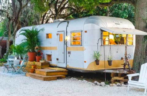 Stay The Night In A Vintage Airstream By The Beach In Florida