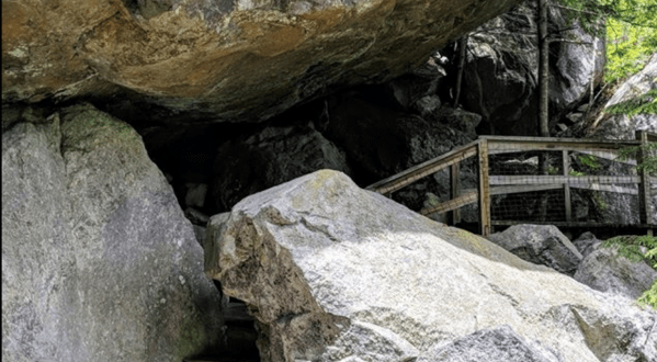 There Are Caves Near A Nature Center In New Hampshire, Making For A Fun-Filled Family Outing