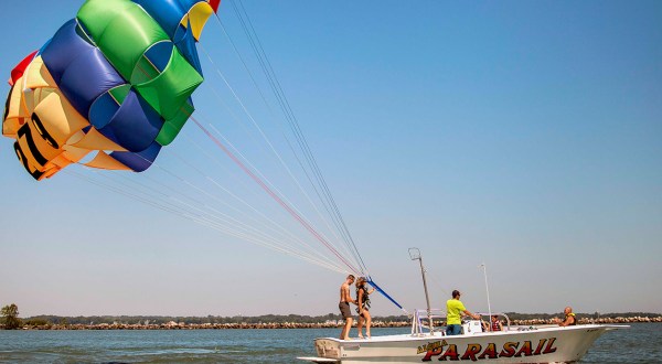 Fly Over An Amusement Park On This Ohio Parasailing Adventure