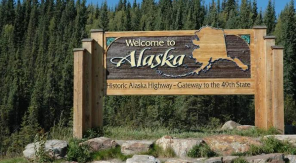 The Best Sight In The World Is Actually A Road Sign That Says Welcome To Alaska