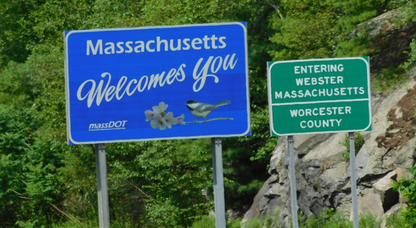 The Best Sight In The World Is Actually A Road Sign That Says Welcome To Massachusetts