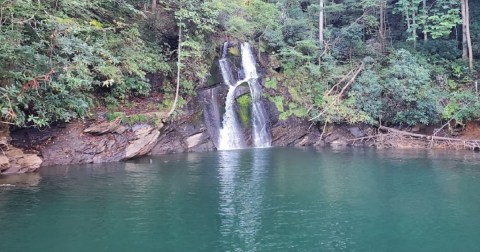 One Of South Carolina's Most Remote Parks, Devils Fork State Park Features Waterfalls That Are Only Accessible By Boat