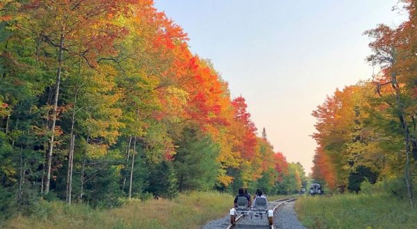 This New York Railbike Ride Leads To The Most Stunning Fall Foliage You’ve Ever Seen