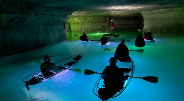 Take A Unique Crystal Clear Kayak Tour Through The Caves Of Kentucky