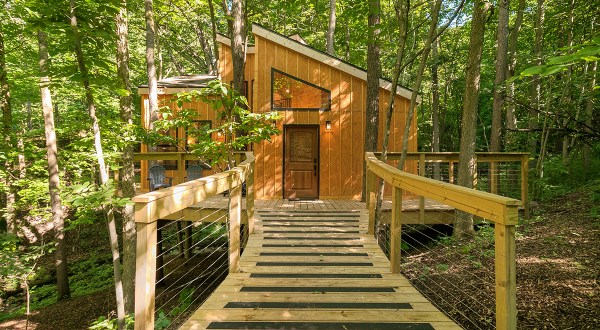Experience The Fall Colors Like Never Before With A Stay At Winding Springs Treehouse In Michigan