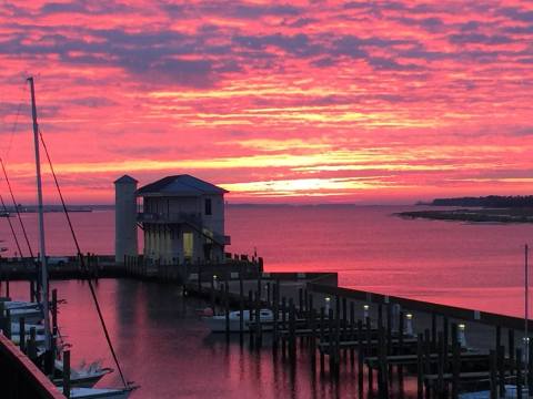 The Sunset Views At  McElroy's Harbor House Seafood Restaurant In Mississippi Are Simply Sensational