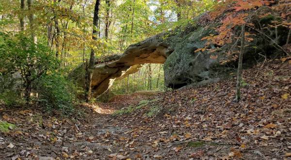 Hike Beneath A Hidden Rock Bridge At This Popular Kentucky State Park