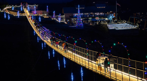 Enjoy Christmas Lights With One Of The Best Views In The State This Year At The Gatlinburg Sky Bridge In Tennessee