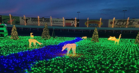 Experience Millions Of Holiday Lights At Santa's Speedway In Southern California