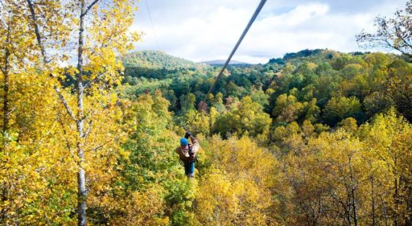 This North Carolina Zipline Ride Leads To The Most Stunning Fall Foliage You’ve Ever Seen