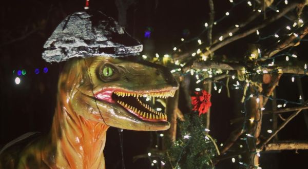This Dinosaur-Themed Christmas Lights Display In Arkansas Will Make Your Holiday Season Magical