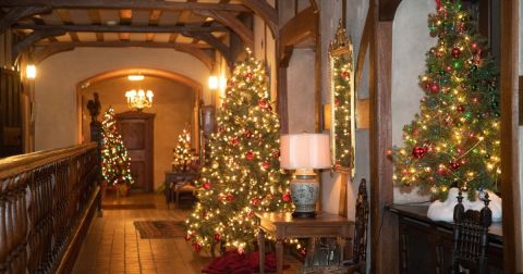 Stroll Through More Than 60 Decorated Christmas Trees In New York At The Historic Coe Hall Mansion