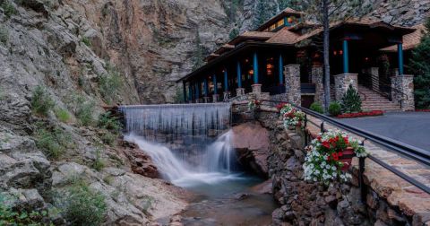 Visit One Of The Only Christmas Light Waterfalls In The Country At Seven Falls In Colorado