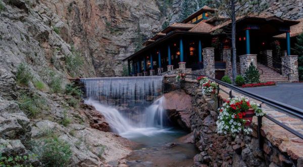 Visit One Of The Only Christmas Light Waterfalls In The Country At Seven Falls In Colorado