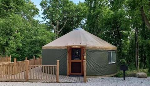 The Kennedy Memorial Park In Iowa Has A Yurt Village That's Absolutely To Die For