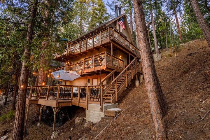 right here, without a doubt ❤️ obsessed with our cedar hot tub in our , Cabin California