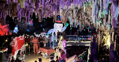 Experience Thousands Of Christmas Lights Underground At Cherokee Caverns In East Tennessee