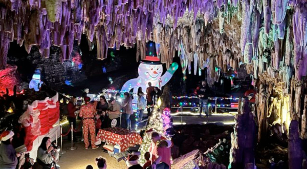 Experience Thousands Of Christmas Lights Underground At Cherokee Caverns In East Tennessee