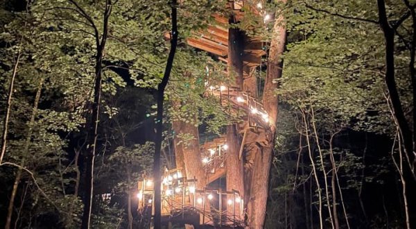 Sleep In A Swaying Treehouse At This Unique Accommodation Option In West Baden Springs, Indiana