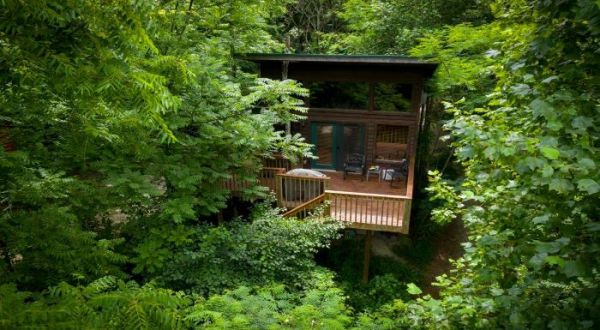 The River’s Edge Treehouse Resort Near The Cheoah River In North Carolina Lets You Glamp In Style