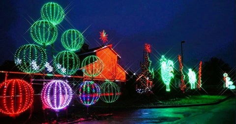 Magic Becomes A Reality At One Of The Best Digital Christmas Light Shows In Kansas At Deanna Rose Farmstead