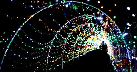 Walk Through A Half-Mile Of Holiday Lights At Coppermine Cascade Park In Maryland
