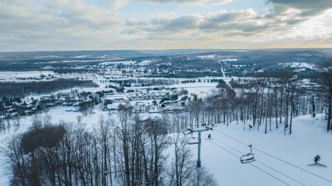Boyne Falls Is Michigan's Winter Playground, Where You Can Go Snow Biking, Skiing, Horseback Riding, And More