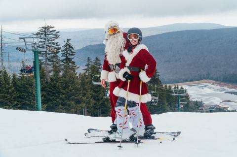 The West Virginia Christmas Celebration Where You Can Visit With A Skiing Santa