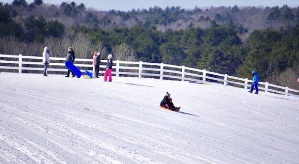 The One Epic Sledding Hill In Maine You Need To Ride This Winter Is Found At Pineland Farms