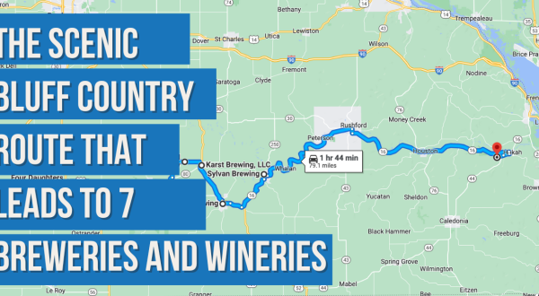 The Scenic Bluff Country Route That Leads To 7 Old-Fashioned Breweries and Wineries