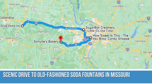 The Scenic Route That Leads To 4 Old-Fashioned Soda Fountains, Bakeries, And Candy Shops