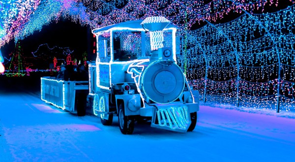 Ride A Train Through Over One Million Holiday Lights At LMCU Ballpark In Michigan
