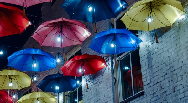 You Won’t Feel A Drop Of Rain When You Walk Through The Whimsical Umbrella Alley In Kentucky
