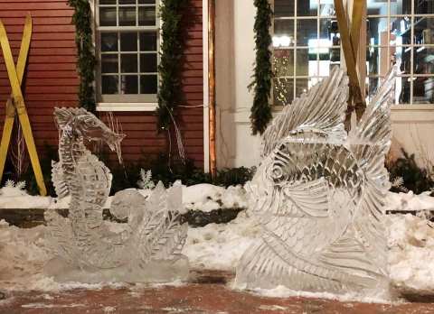 Marvel At Numerous Sculptures At Vermont's Most Magical Ice Festival This Winter