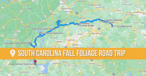 Take This Gorgeous Fall Foliage Road Trip To See South Carolina Like Never Before