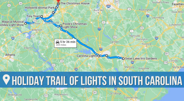 Everyone Should Take This Spectacular Holiday Trail Of Lights In South Carolina This Season