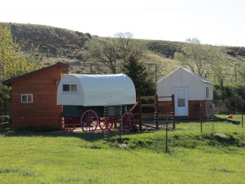 Channel Your Inner Pioneer When You Spend The Night At This Covered Wagon Campground In Cody, Wyoming