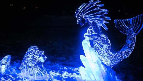 Marvel At A Walkway Of Sculptures At Iowa's Most Magical Ice Festival This Winter