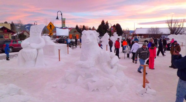 Marvel At Larger-Than-Life Snow Sculptures At Idaho’s Magical Snow Sculpting Festival This Winter