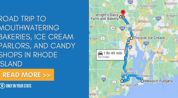 Take A Road Trip To Mouthwatering Bakeries, Ice Cream Parlors, And Candy Shops Along This Magical Rhode Island Dessert Trail