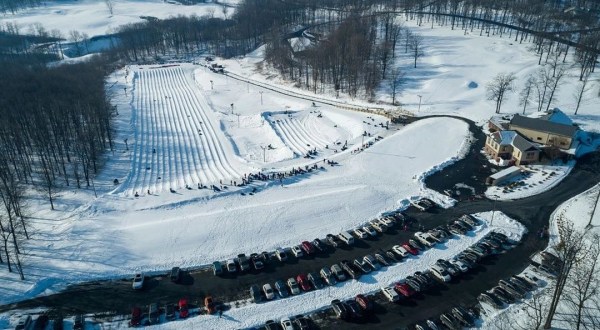 Race Down More Than 14 Snow Tubing Lanes At Iron Valley Tubing In Pennsylvania