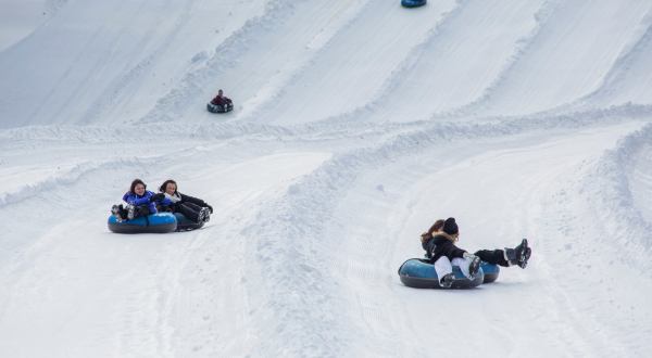 Race Down More Than 16 Snow Tubing Lanes At Nashoba Valley Ski Area In Massachusetts