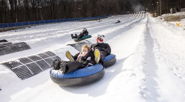 Race Down More Than 15 Snow Tubing Lanes At Campgaw Mountain In New Jersey